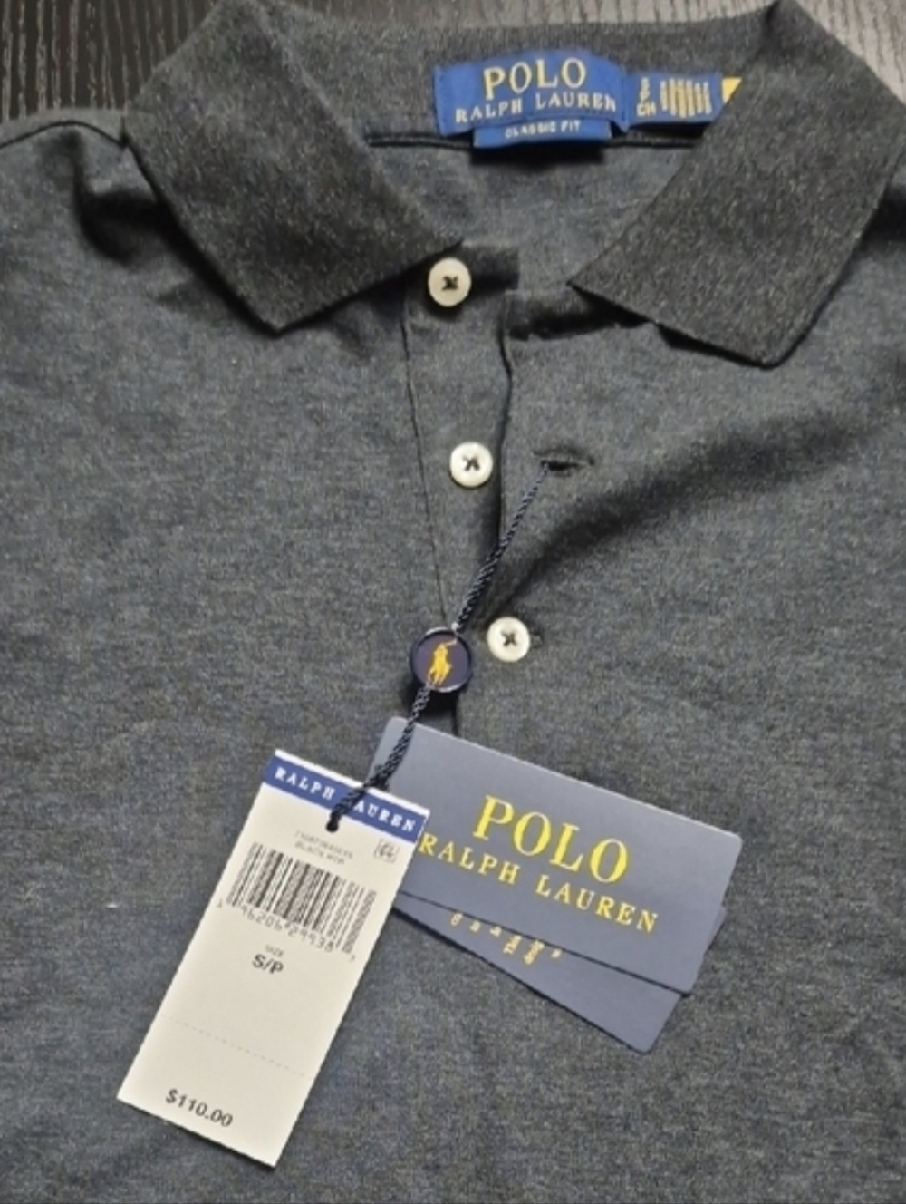 Polo by Ralph Lauren Dark Charcoal Gray Short-Sleeve Polo - Picture 4 of 4